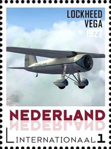 Stamp, Aviation pioneers: Lockheed Vega 1927, Netherlands,  , Aviation, Aircrafts