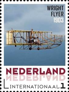 Stamp, Aviation pioneers: Wright Flyer 1903, Netherlands,  , Aviation, Aircrafts