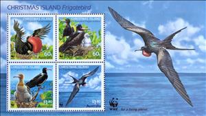 Souvenir Sheet, Christmas Frigatebird (Fregata andrewsi), Christmas Island,  , Birds, Animals (Fauna)