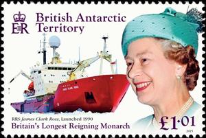 Stamp, RRS James Clarck Ross launched 1990, British Antarctic Territory (BAT),  