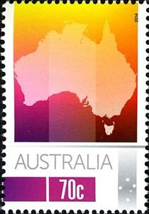 Stamp, Map of Australia, Australia,  , Maps