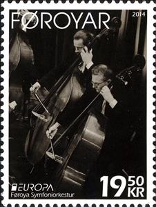 Stamp, EUROPA / C.E.P.T.: National Music instruments, Faroe Islands,  , Music, Musical Instruments, C.E.P.T., Orchestras