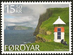 Stamp, Akraberg Lighthouse, Faroe Islands,  , Lighthouses