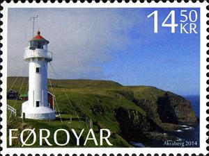 Stamp, Toftir Lighthouse, Faroe Islands,  , Lighthouses