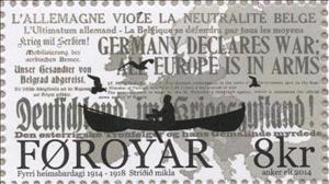 Stamp, 100 Year World War 1, Faroe Islands,  , First World War