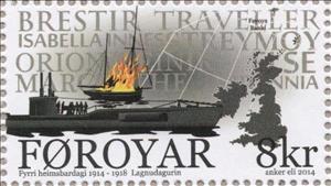 Stamp, 100 Year World War 1, Faroe Islands,  , First World War
