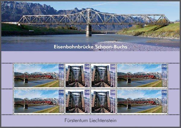 Railway bridge between Schaan and Buchs