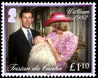 Photographs of British royalty with christened infants: Prin