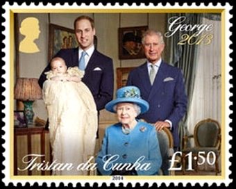 Photographs of British royalty with christened infants: Prin