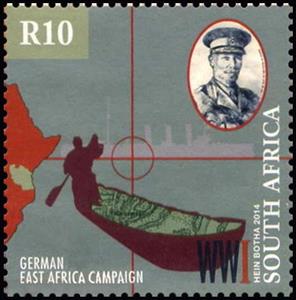 Stamp, German East Africa Campaign, South Africa,  , Heads of State, Ships, Famous People, Politicians, First World War, Generals, Army