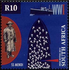 Stamp, Shipwwreck of SS.Mendi, South Africa,  , Military Forces, First World War, Shipwrecks