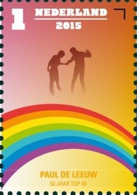 Stamp, Paul de Leeuw "Vlieg met me Mee" (1992), Netherlands,  , Music, Musicians, Rainbows