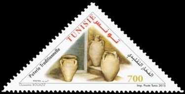 Stamp, Undecorated Jars, Tunisia,  , Triangle Stamps