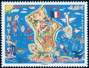 Stamp, Département Mayotte, Mayotte,  