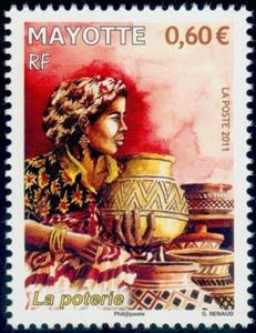 Stamp, Pottery, Mayotte,  