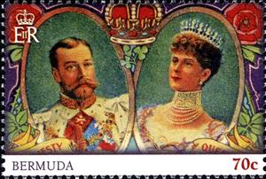 Stamp, King George V, Bermuda,  , Royalty, Queens