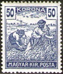 Stamp, Reaper, Hungary,  , Crops, Agriculture