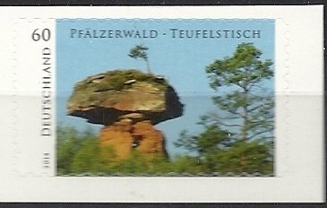 Stamp, Devil's Table at Hinterweidenthal, Palatinate Forest, Germany, Federal Republic,  , Landscapes