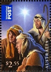 Stamp, Shepherds, Australia,  , Christmas