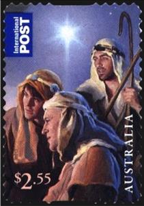 Stamp, Shepherds, Australia,  , Christmas