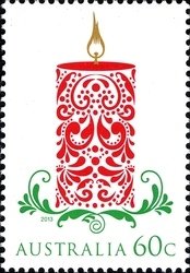 Stamp, Candle, Australia,  , Christmas