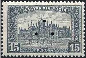 Stamp, Parliament Building, triangular punching, Hungary,  , Government Buildings, Parliaments, Buildings