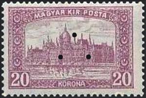 Stamp, Parliament Building, triangular punching, Hungary,  , Government Buildings, Parliaments, Buildings