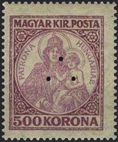 Madonna with Crown, triangular punching