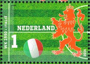 Stamp, WK 1990 Italy, Netherlands,  , Sport, Heraldic Animals, Football (Soccer)