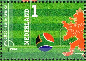 Stamp, WK 2010 South Africa, Netherlands,  , Sport, Heraldic Animals, Football (Soccer)