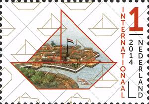 Stamp, Dejima, Netherlands,  , Ports, Trade