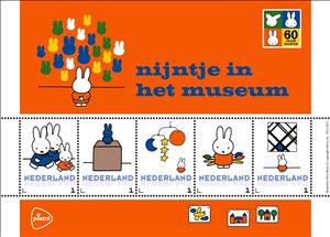 Souvenir Sheet, Miffy in the Museum, Netherlands,  , Drawings, Children
