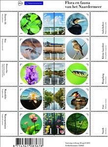 Souvenir Sheet, The Flora and fauna of the Naardermeer, Netherlands,  , Flowers, Birds