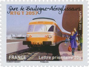 Gare de Boulogne - Aéroglisseurs -  RTG T 2057