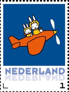 Stamp, Miffy flying, Netherlands,  , Drawings, Children