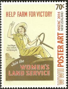 Stamp, Help Farm for Victory, New Zealand,  , Second World War
