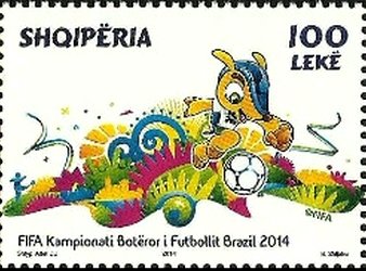 Stamp, Mascot, Albania,  , Football (Soccer)