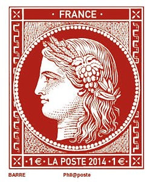 Ceres 1F carmine of the typeset 1849