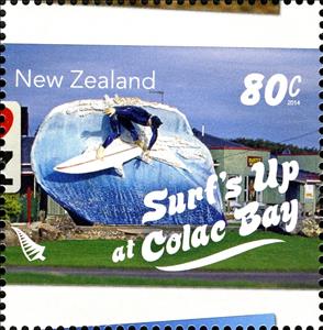 Stamp, Colac Bay, New Zealand,  