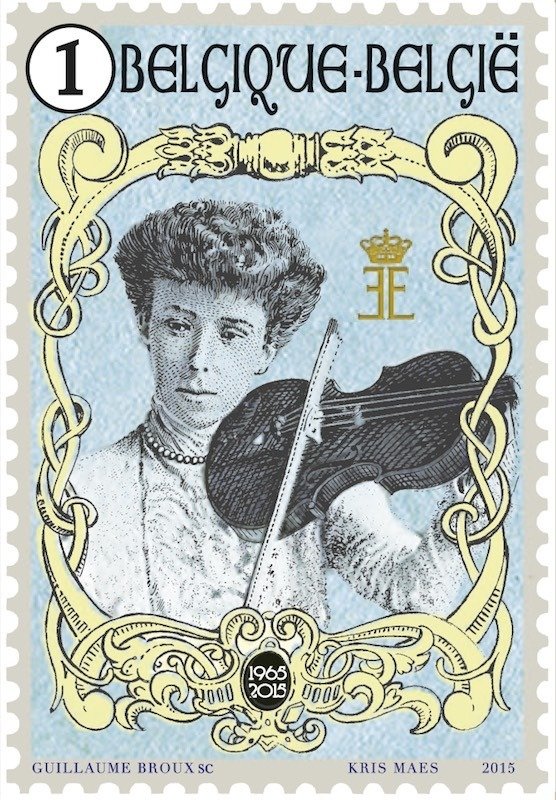 Queen Elisabeth playing the violin 1908-09