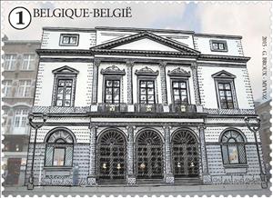 Stamp, Grand Place of Mons: Royal Theatre, Belgium,  , Townscapes / City Views