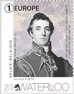 Stamp, Battle of Waterloo: the Duke of Wellington, Belgium,  , Anniversaries and Jubilees
