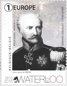 Stamp, Battle of Waterloo: Generalfeldmarschall Von Blücher, Belgium,  , Anniversaries and Jubilees