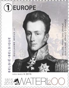 Stamp, Battle of Waterloo: the Prince of Orange, Belgium,  , Anniversaries and Jubilees