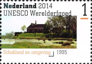 Stamp, Schokland Area, Netherlands,  , UNESCO World Heritage Sites