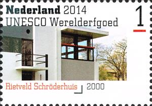 Stamp, Rietveld Schröderhuis, Netherlands,  , Houses, Architecture, UNESCO World Heritage Sites