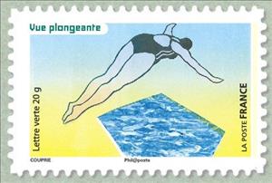 Stamp, Vue plongeante, France,  