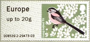 Stamp, Long-tailed Tit (Dendrobates tinctorius), United Kingdom of Great Britain & Northern Ireland,  , Birds, Animals (Fauna)