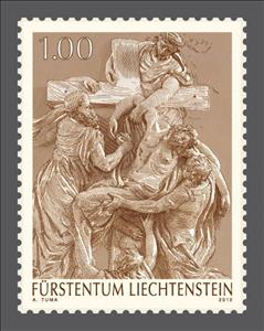 Stamp, Christ's Descent from the Cross, Liechtenstein,  