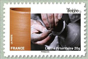 Stamp, Terre, France,  